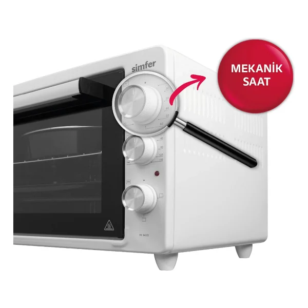 Simfer 3420 34 Lt Beyaz Mini Fırın - Görsel 4