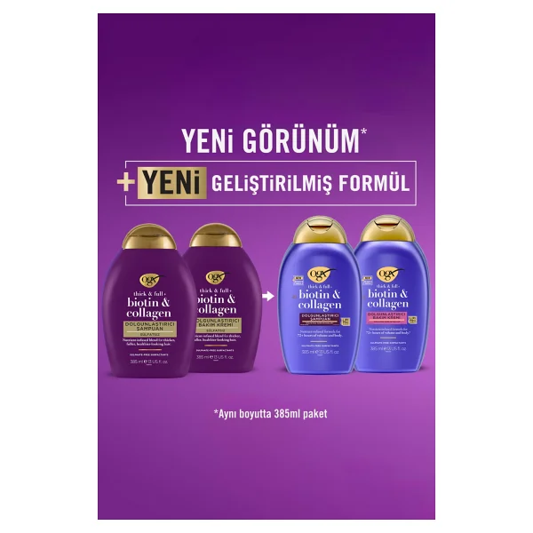 Ogx Biotin & Collagen Full Dolgunlaştırıcı 385 Ml Saç Kremi - Görsel 4