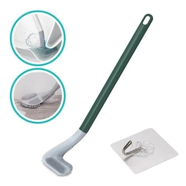 Buffer Golf Tasarımlı Silikon Wc Klozet Mutfak Temizlik Fırçası Kanca Hediyeli - Yeşil - Görsel 9