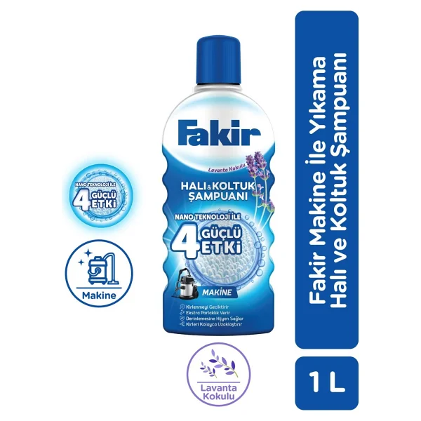 Fakir Lavanta Makine Nano Teknolojili Halı Ve Koltuk Şampuanı 1 Lt - Görsel 2