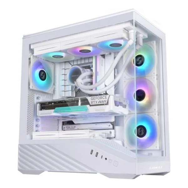 Lian Li Vector V100r G99.V100rw.00 Argb Fanlı Beyaz E-Atx Oyuncu Kasası - Görsel 6