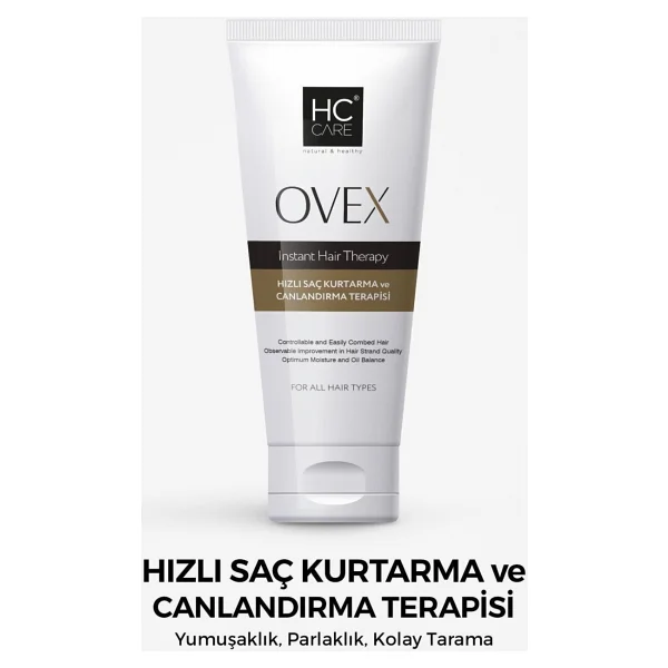 Hc Care Ovex Saç Kremi 200 Ml Protein Ve Hyaluronik Asit İçeren Onarıcı Canlandırıcı Tüm Saç Tipleri - Görsel 3