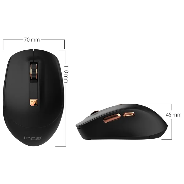 Inca Iwm-244rs Siyah Sessiz Optik Kablosuz Mouse - Görsel 2