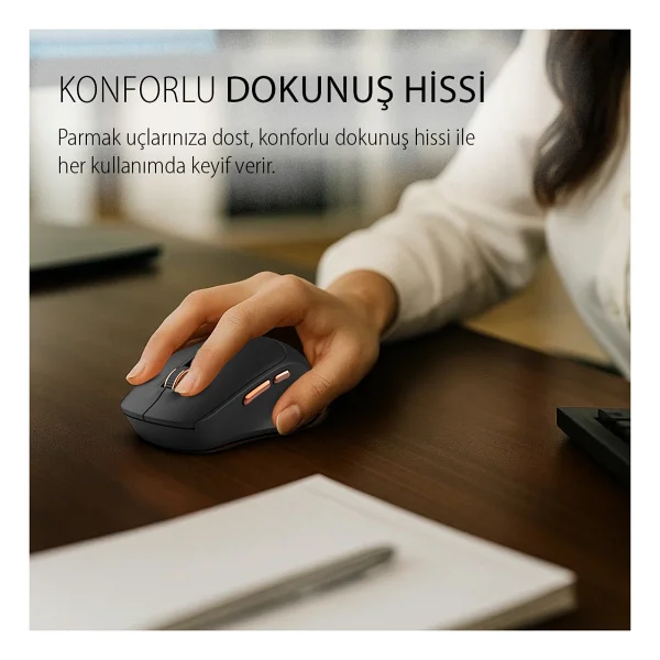 Inca Iwm-244rs Siyah Sessiz Optik Kablosuz Mouse - Görsel 5
