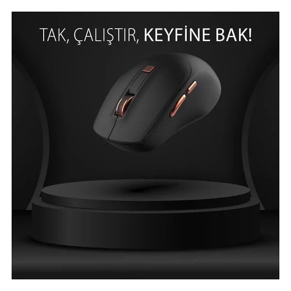 Inca Iwm-244rs Siyah Sessiz Optik Kablosuz Mouse - Görsel 6