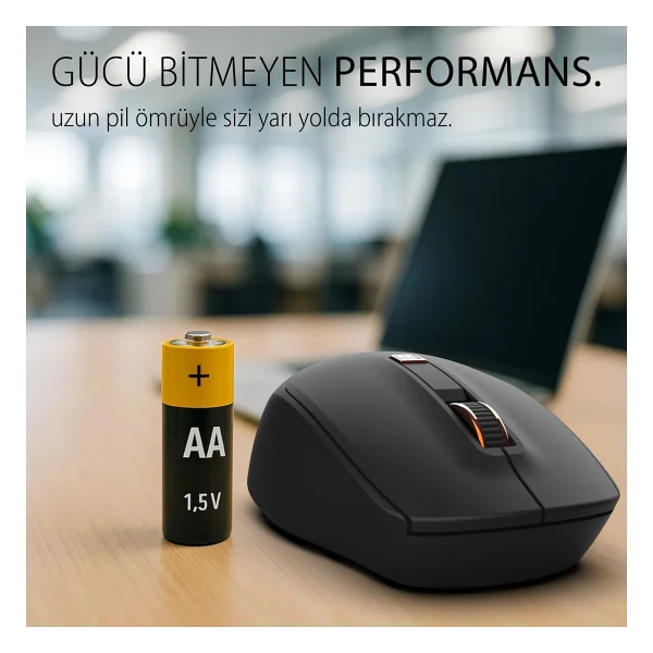 Inca Iwm-244rs Siyah Sessiz Optik Kablosuz Mouse - Görsel 8