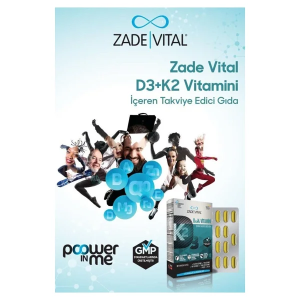 Zade Vital D3+K2 Vitamini 30 Kapsül - Görsel 10