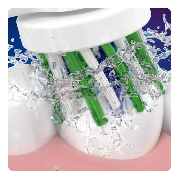 Oral-B Cross Action Orta Sert Diş Fırçası Yedek Başlık 4'lü Set Beyaz Tüm Elektrikli Modellerle Uyumlu - Görsel 4