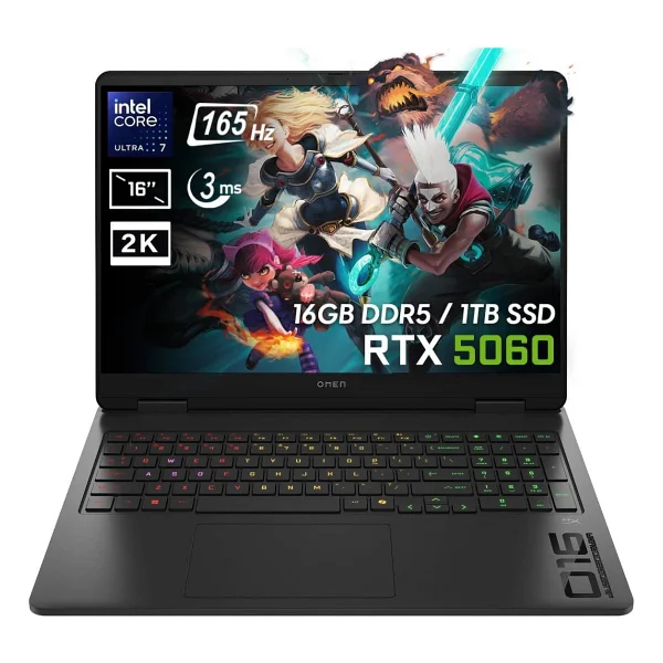 Hp Omen 16-Am0018nt Bq1z1ea Ultra 7 255h 16 GB 1 TB SSD Rtx5060 16" Wuxga Gaming Laptop - Görsel 8