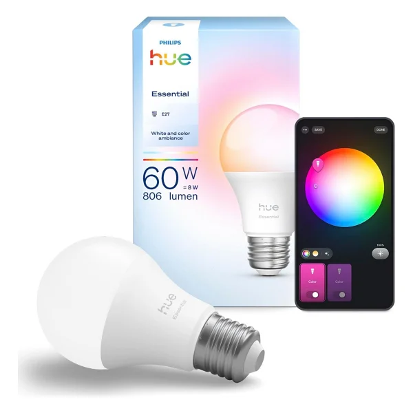 Philips Hue Essential 806 8 W-60 W E27 Akıllı LED Ampul - Görsel 3