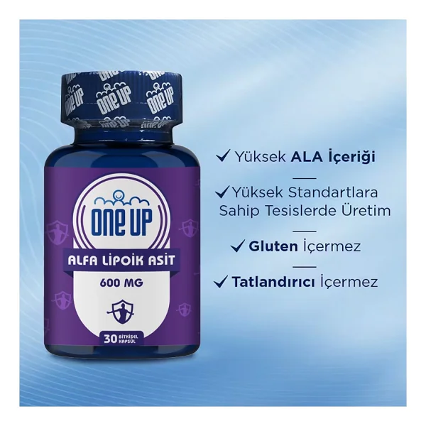 One Up Alfa Lipoik Asit 600 Mg 30 Kapsül - Görsel 2