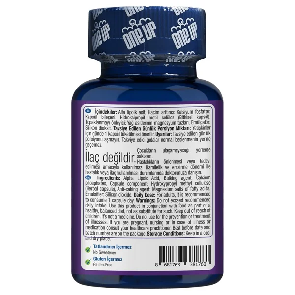 One Up Alfa Lipoik Asit 600 Mg 30 Kapsül - Görsel 3