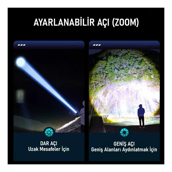 Valkyrie Cob01 LED Şarjlı El Feneri - Görsel 3
