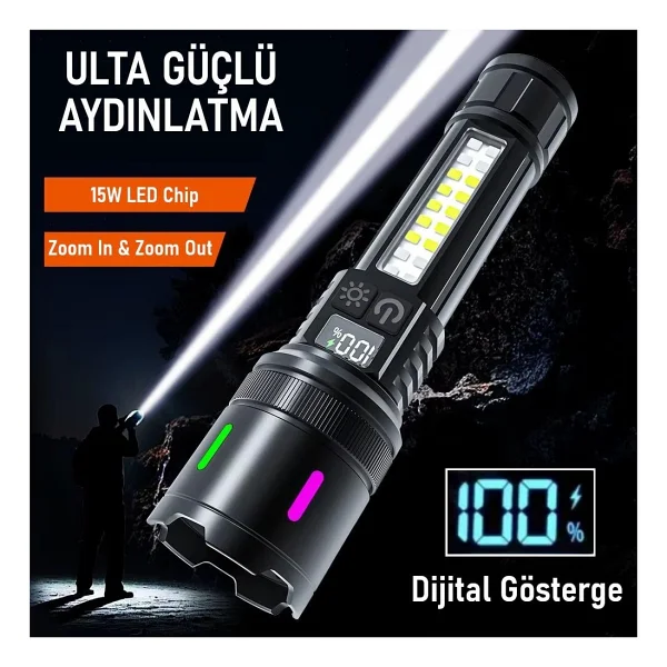 Valkyrie Cob01 LED Şarjlı El Feneri - Görsel 5