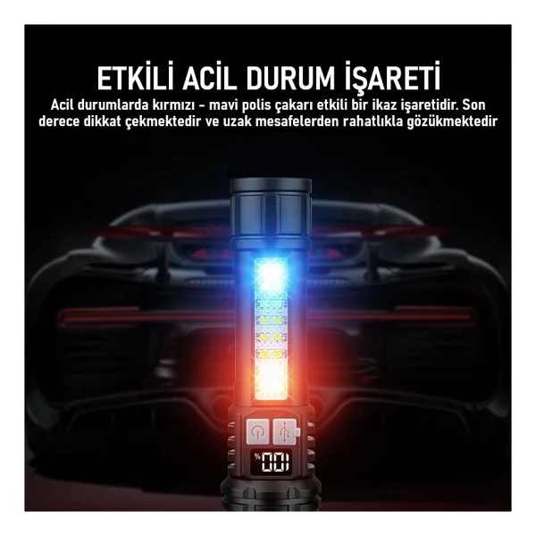 Valkyrie Sj004-1 LED Şarjlı El Feneri - Görsel 5
