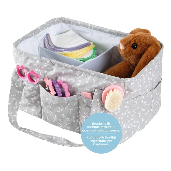 Babyjem Art-795 Yeşil Çiçek Katlamalı Anne Bebek Organizer - Görsel 9