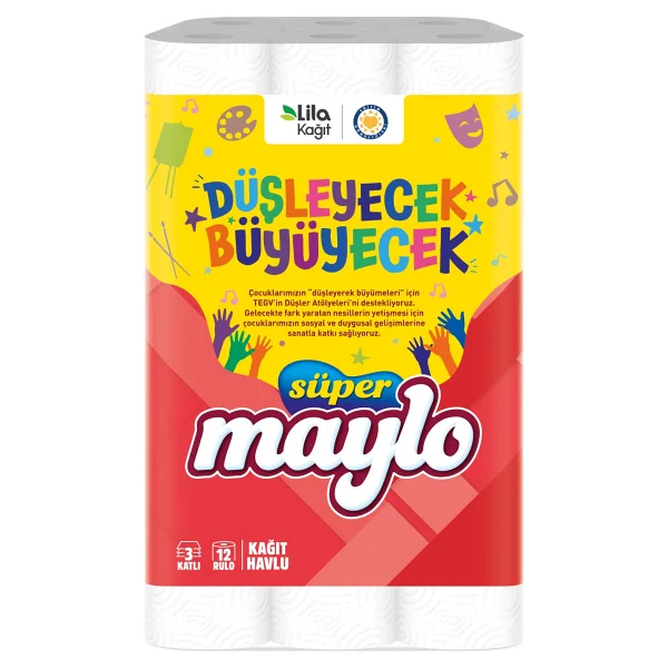 Maylo 3 Katlı 12'li Kağıt Havlu - Görsel 2