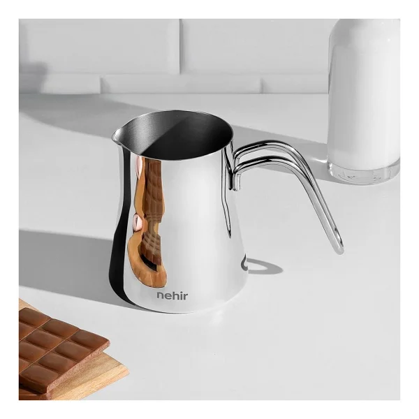 304 Çelik 350 Ml Kahve Süt Köpürtme Potu Sütlük Pitcher Cin502 - Görsel 7