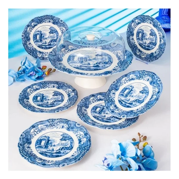 Fecra Vintage Blue 8 Parça 6 Kişilik Sunum Seti - Görsel 3