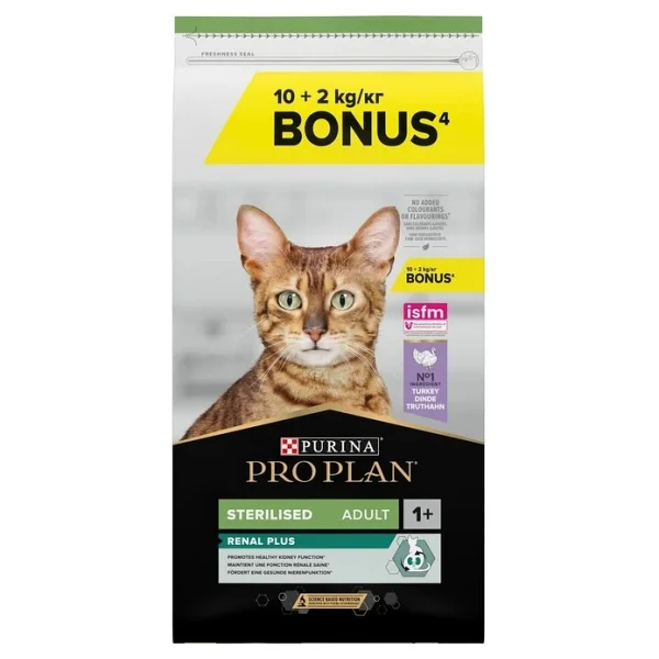Pro Plan Renal Plus Sterilised Hindili Ve Tavuklu Kısırlaştırılmış 10 Kg + 2 Kg Yetişkin Kedi Maması - Görsel 3