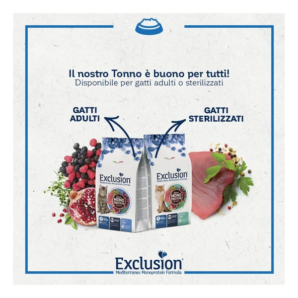 Exclusion Monoprotein Ton Balıklı 12 Kg Kısırlaştırılmış Yetişkin Kedi Maması - Görsel 2