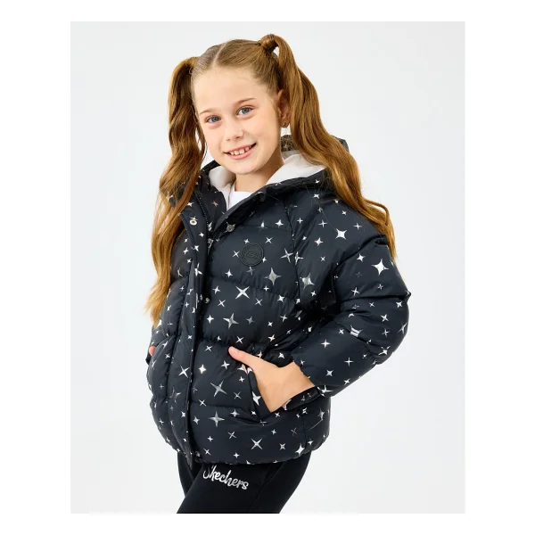 Skechers Puffer Sk2520052 Kapüşonlu Çocuk Şişme Mont - Görsel 4