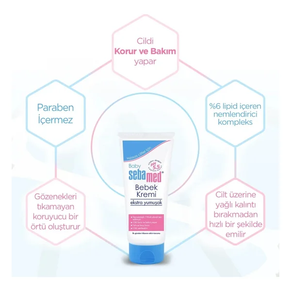Sebamed Ekstra Yumuşak Bebek Kremi 200 Ml 2 Adet - Görsel 4