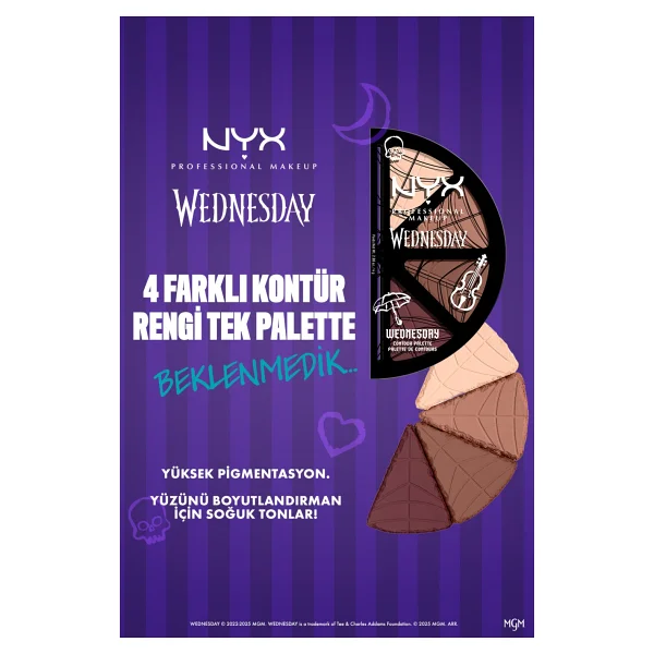 Nyx Professional Makeup Wednesday Stained Glass Kontür Paleti - Görsel 5