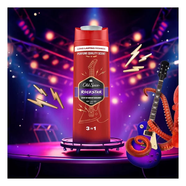 Old Spice Rockstar 3 İn 1 400 Ml Duş Jeli - Görsel 10