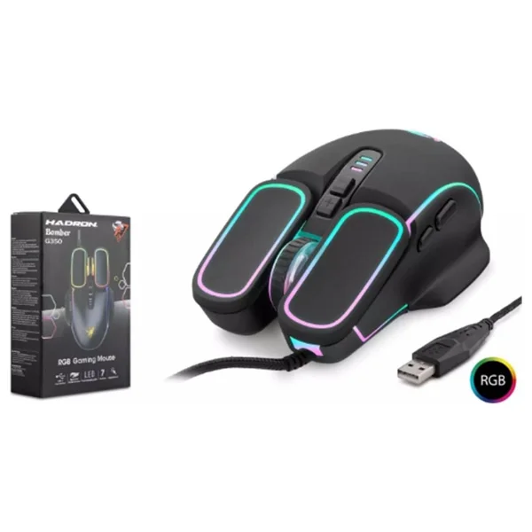 Hadron Bomber G350 RGB Optik Kablolu Oyuncu Mouse - Görsel 3