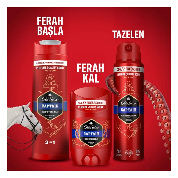 Old Spice Captain 400 Ml Duş Jeli & Şampuan - Görsel 9