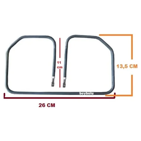 26 X 13,5 Cm 900 Watt Tost Makinesi Rezistansı Seri Bağlantı Rezistans - Görsel 2
