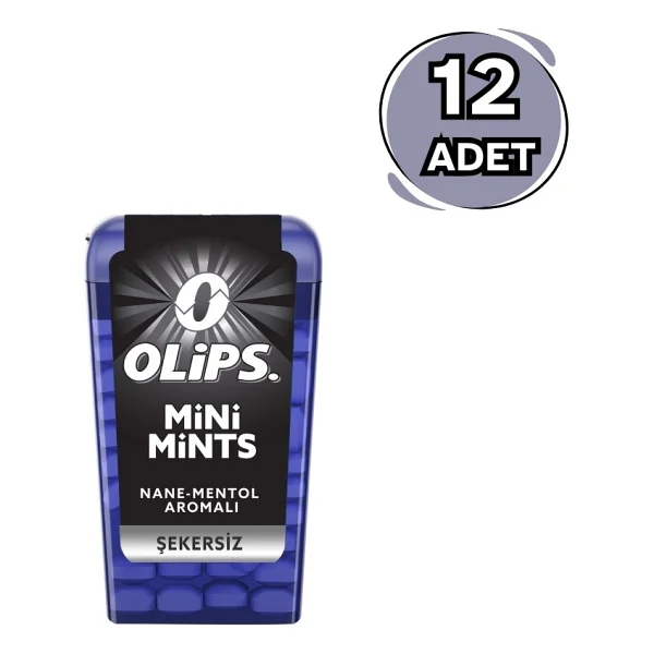 Olips Mini Mints Şekersiz Nane & Mentol Aromalı Şekerleme 12,5 Gr - 12 Adet - Görsel 3