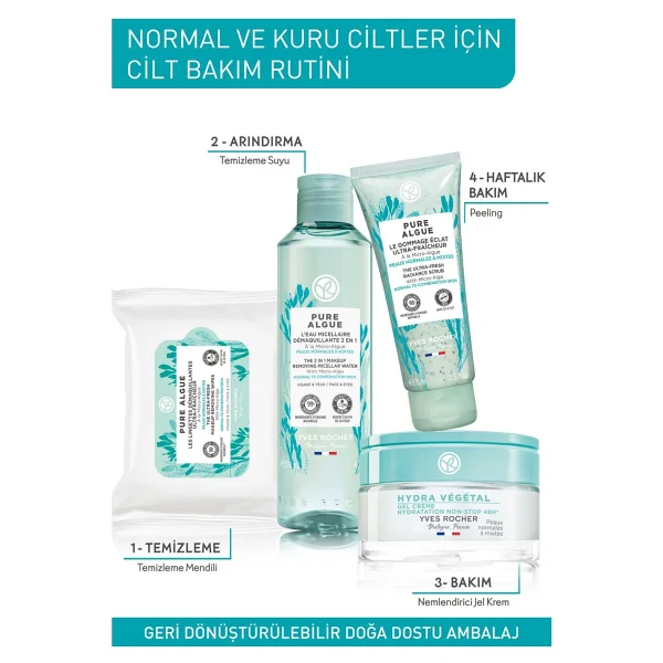 Yves Rocher Pure Algue 20'li Makyaj Temizleme Mendili - Görsel 6