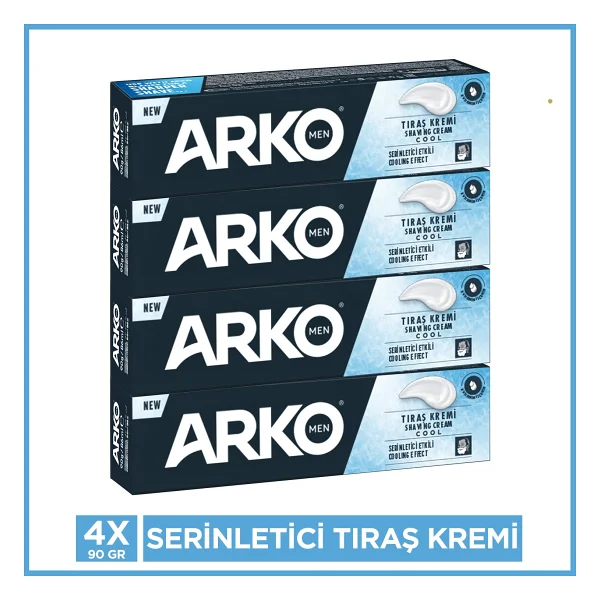 Arko Men Cool Serinletici 90 Gr 4 Adet Tıraş Kremi - Görsel 7