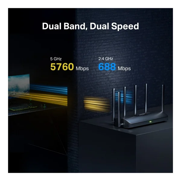 Mercusys Mr37be 4 Port 6500 Mbps Router - Görsel 5
