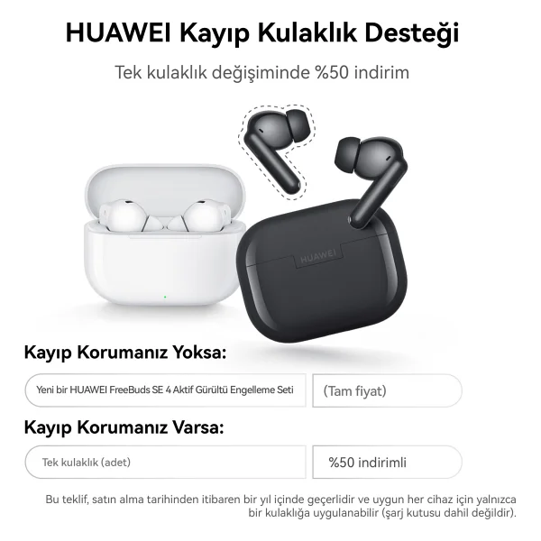 Huawei Freebuds Se 4 ANC TWS Kulak İçi Bluetooth Kulaklık - Görsel 9