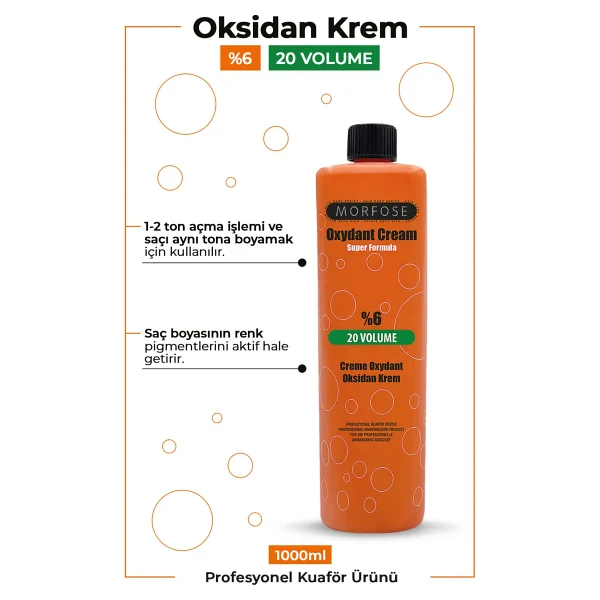 Morfose Amonyaksız Bitkisel Oksidan Krem 1000 Ml - Nötr Renkli, Saç Açıcı Etkili Ve Dermatolojik Olarak Test Edilmiş - Görsel 5