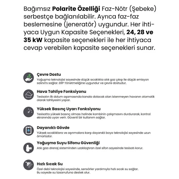 Sanica Kral 24 Kw Premix Hermetik Yoğuşmalı Kombi - Görsel 6
