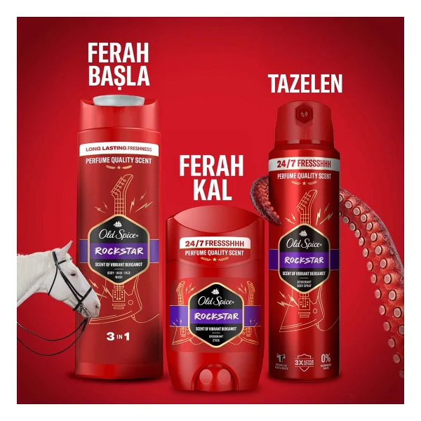 Old Spice Rockstar 50 Ml Erkek Stick Deodorant - Görsel 10