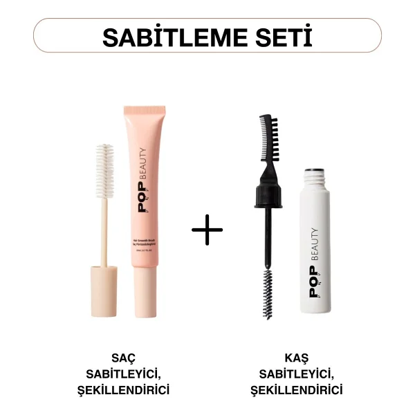Pop Beauty Saç & Kaş Sabitleyici, Şekillendirici Set (Saç Pürüzsüzleştirici, Kaş Sabitleyici) - Beyaz - Görsel 6