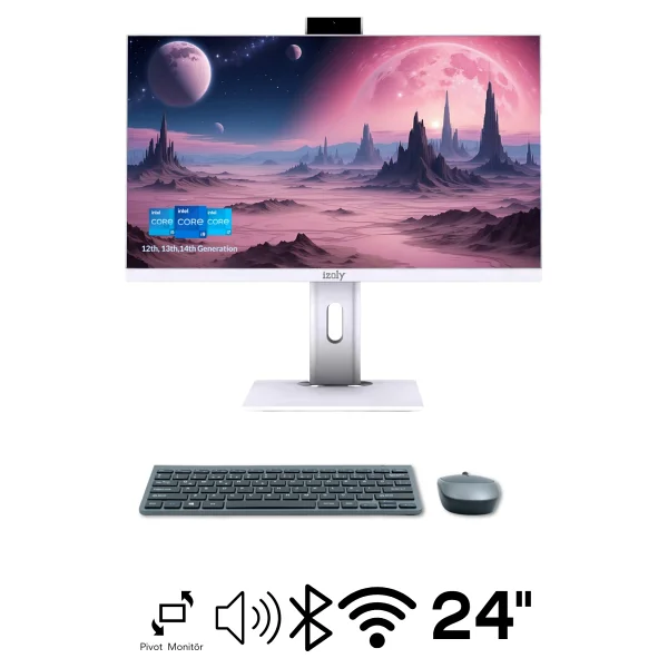 İzoly H702 İ7-12700 16gb 512gb M.2 Nvme SSD 24" FHD Pivot All In One Bilgisayar - Görsel 8