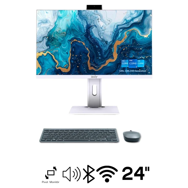 Izoly H302 İ3-12100 16gb 512gb M.2 Nvme SSD 24" FHD Pivot All In One Bilgisayar - Görsel 6