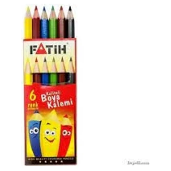 Fatih Yarım Boy 6'lı Kuru Boya Seti - Görsel 3