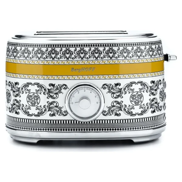 Berghoff Gem Royal Margery Siyah Sarı Desenli İki Dilim Ekmek Kızartma Makinesi - Görsel 4