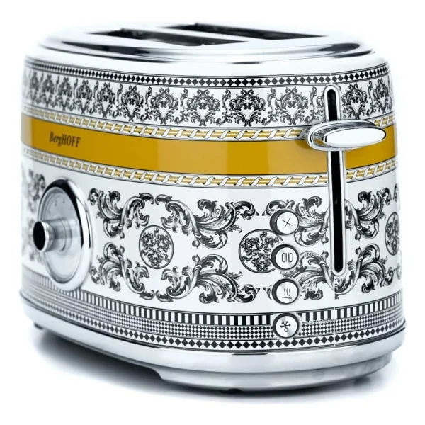 Berghoff Gem Royal Margery Siyah Sarı Desenli İki Dilim Ekmek Kızartma Makinesi - Görsel 3