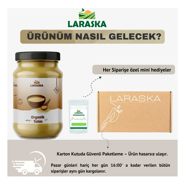 Laraska Organik Tahin 600 Gr - Görsel 4