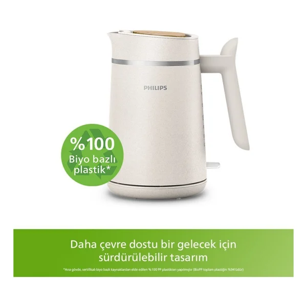 Philips 1,7 L Çelik Su Isıtıcı - Gizli Rezistanslı, Enerji Tasarruflu, Ekru Renk, Hızlı Kaynatma Özellikli - Görsel 5