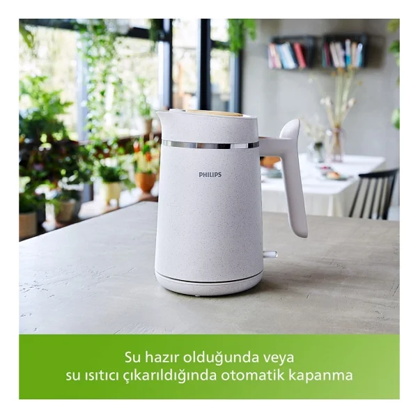 Philips 1,7 L Çelik Su Isıtıcı - Gizli Rezistanslı, Enerji Tasarruflu, Ekru Renk, Hızlı Kaynatma Özellikli - Görsel 6