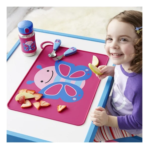 Skip Hop Zoo Kelebek 350 Ml Pipetli Paslanmaz Çelik Suluk - Görsel 4
